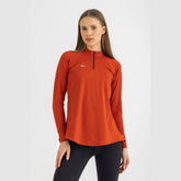 Earth Red Ruffle Top